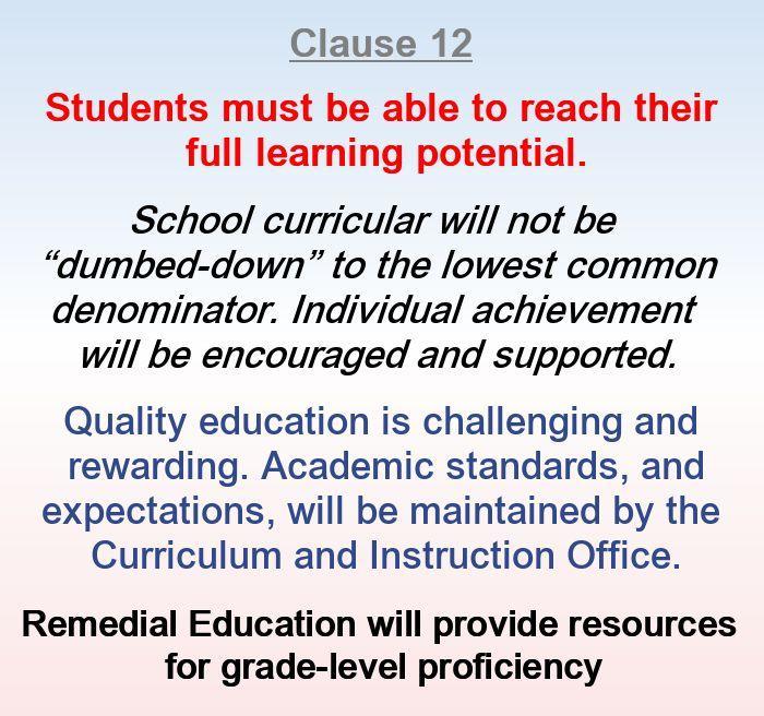 Students must be able to reach their full learning potential.